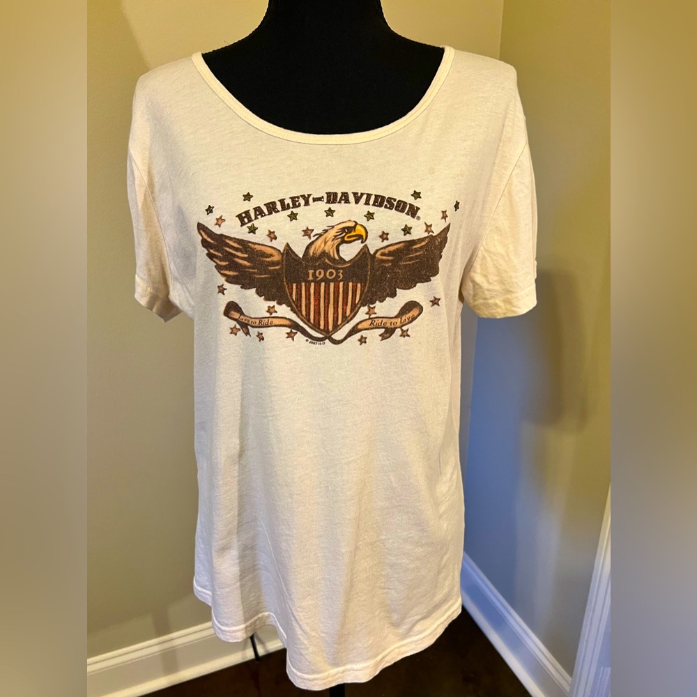 Ladies Harley Davidson Embellished T-Shirt